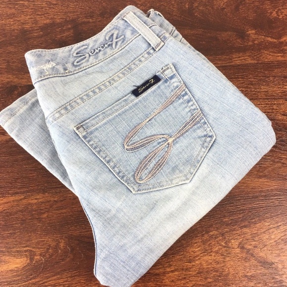 Seven7 Denim - SEVEN 7 JEANS Boot Cut Flare Low Rise Denim Jeans